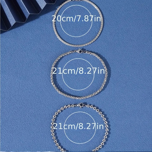 New 3 Piece Titanium Steel Bracelet Set - Picture 5 of 5